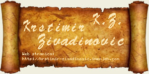 Krstimir Živadinović vizit kartica
